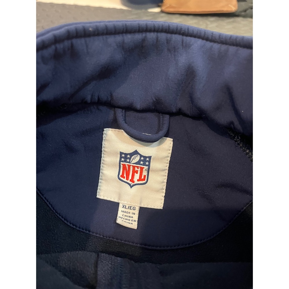 NFL Seattle Seahawks Pullover Mens XL Gray Blue 1/4 Zip Fleece Jacket - Picture 4 of 9
